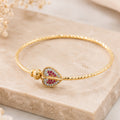 Amora Gold Plated American Diamond Heart Bracelet