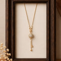 Celeste Gold Plated American Diamond Bead Pendant Necklace