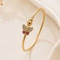 Aurelia Gold Plated American Diamond Butterfly Bracelet