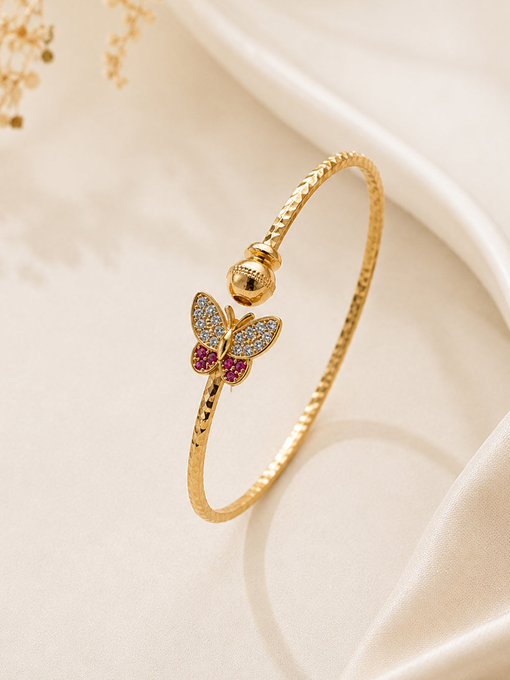 Aurelia Gold Plated American Diamond Butterfly Bracelet