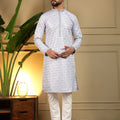 Vihaan Men's Geometric Jacquard Kurta Pajama Set