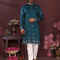 Aaranya Men's Embroidered Kurta Pajama Set