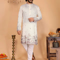 Elephant Garden Embroidered Kurta Pajama Set